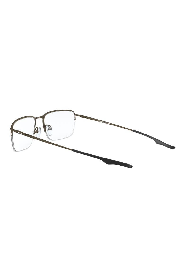 Wingman 56mm Semi Rimless Rectangular Optical Glasses, Alternate, color, PEWTER
