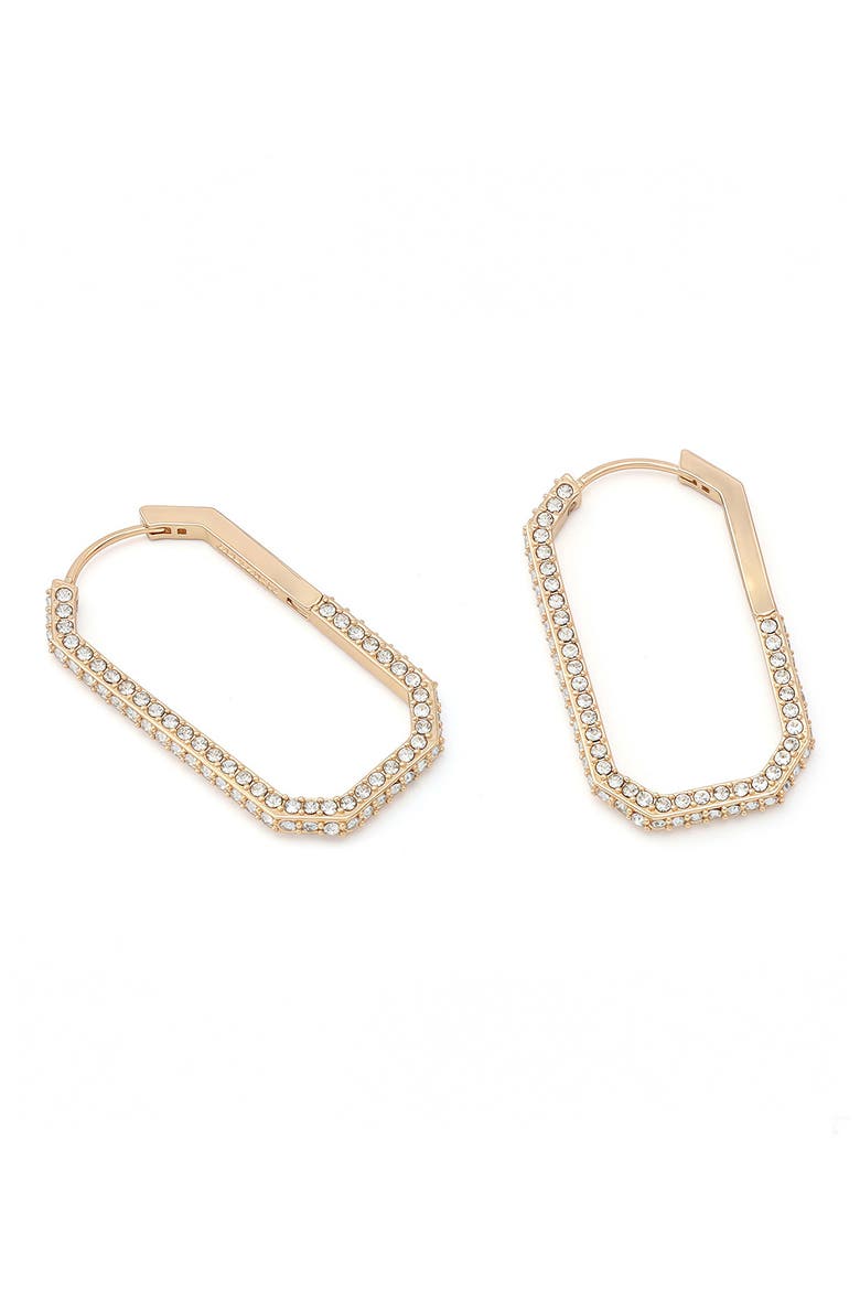 Hattie Crystal Geometric Hoop Earrings, Alternate, color, GOLD