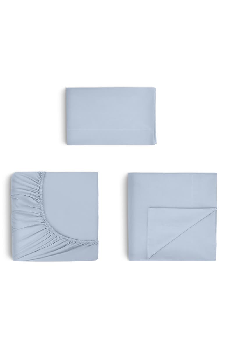 WESTPOINT HOME Restore Cotton & Tencel<sup>®</sup> Lyocell Sateen Sheet Set, Alternate, color, Blue