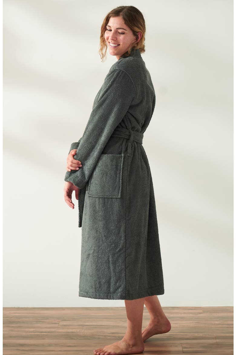 Gender Inclusive Air Weight™ Organic Cotton Robe, Alternate, color, SHADOW