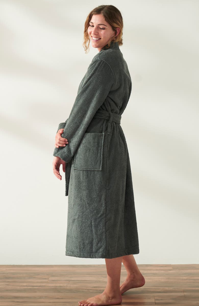 Coyuchi Gender Inclusive Air Weight<sup>™</sup> Organic Cotton Robe, Alternate, color, Shadow