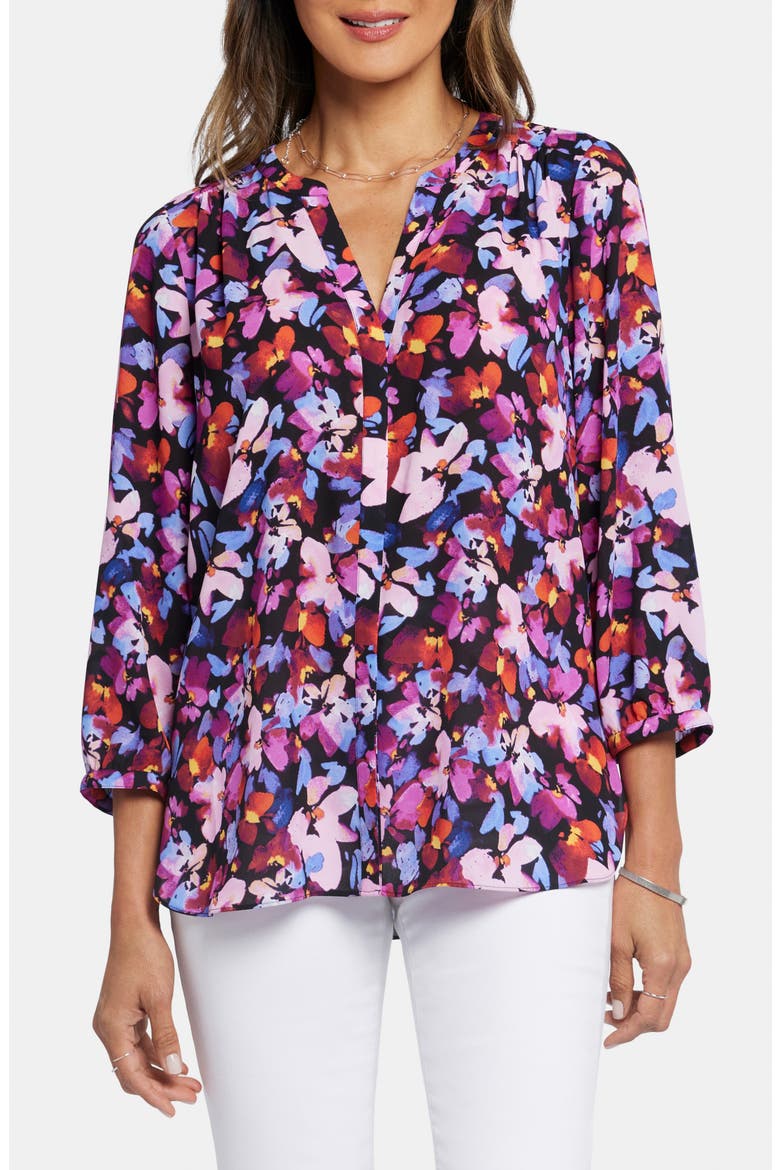 Pintuck Blouse, Main, color, HOT SPRINGS