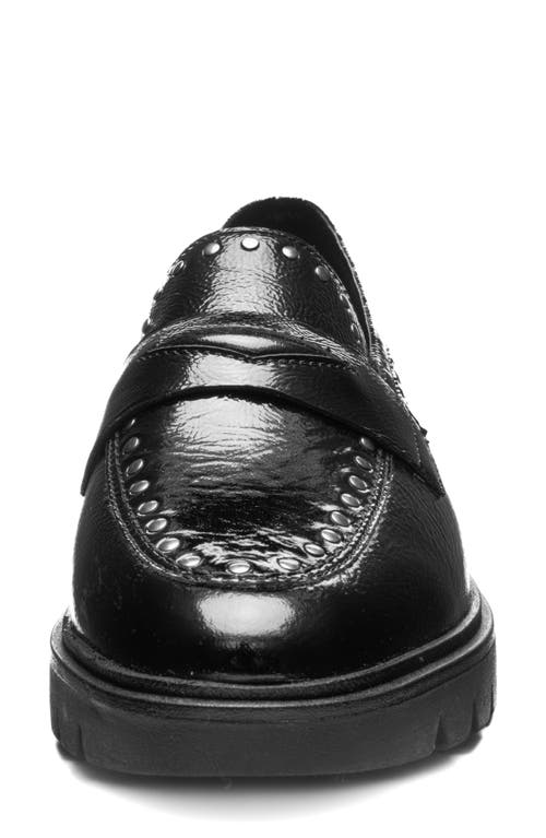 Ara Cardiff Studded Penny Loafer In Black