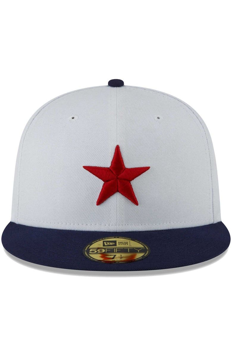 New Era Men's New Era White Detroit Stars Cooperstown Collection Turn Back The Clock 59FIFTY Fitted Hat, Alternate, color, White