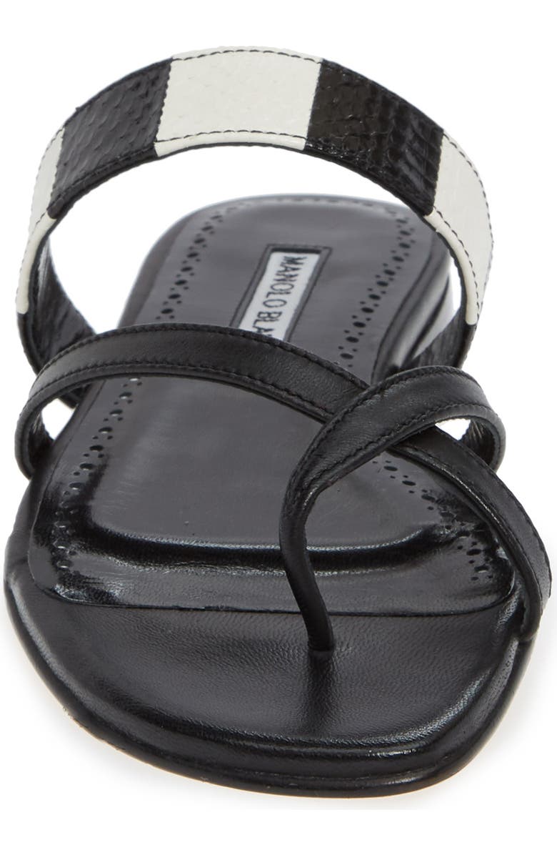 Manolo Blahnik Susa Genuine Snakeskin Sandal, Alternate, color,