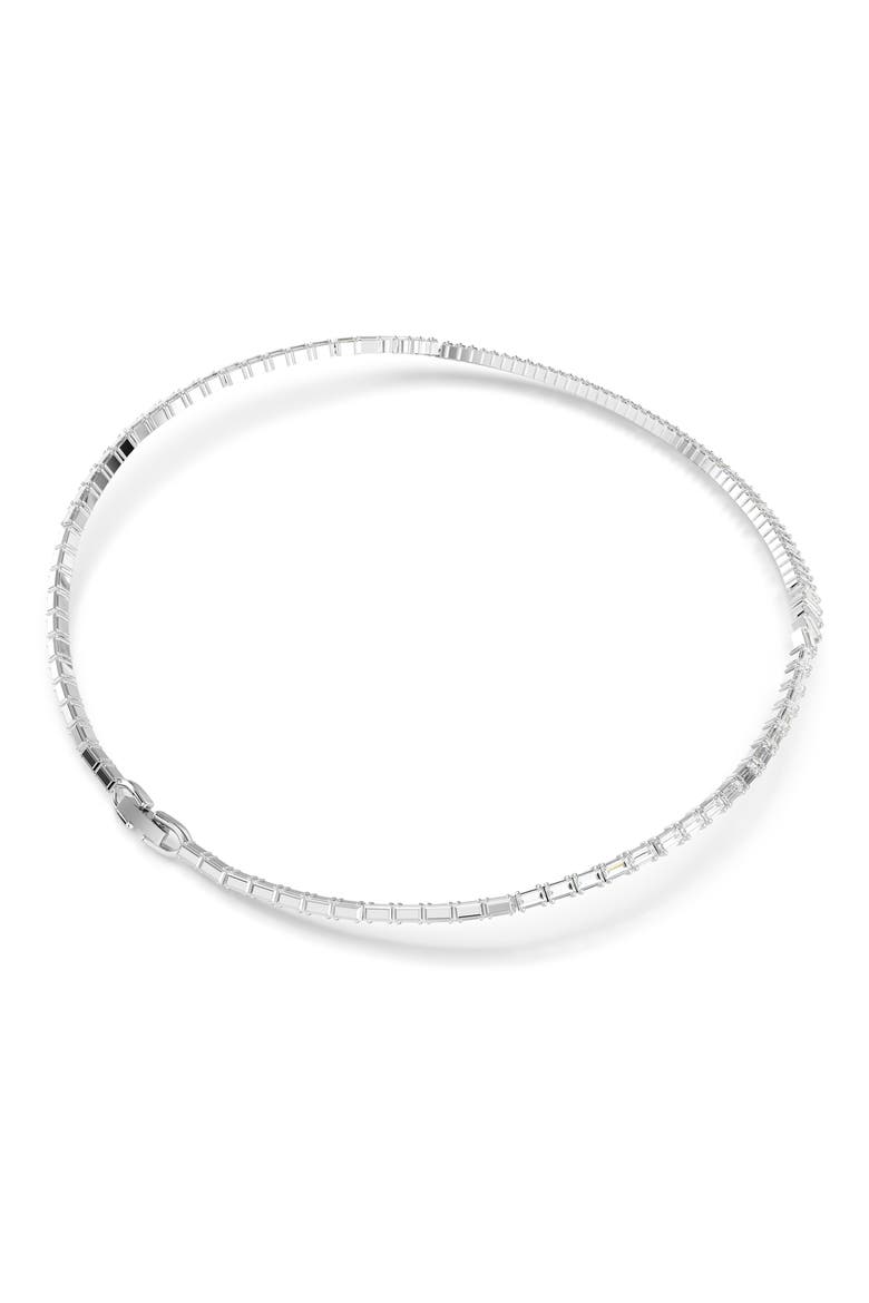 Matrix Necklace, Alternate, color, RHODIUM/ WHITE