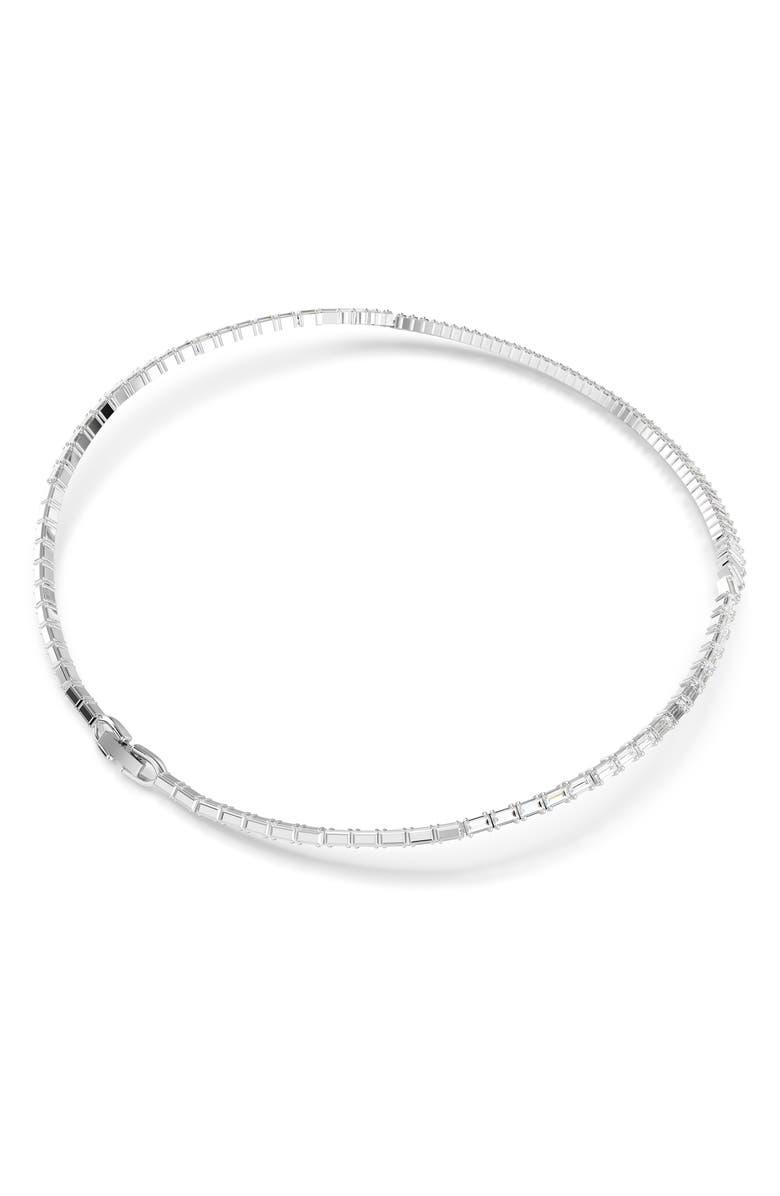 Swarovski Matrix Necklace, Alternate, color, Rhodium/ White