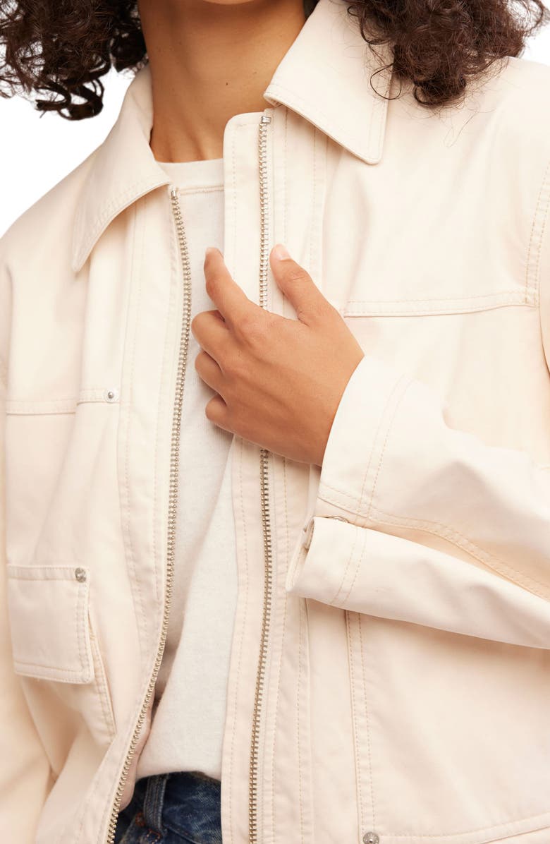 Free People Blair Faux Suede Jacket, Alternate, color, Sea Salt