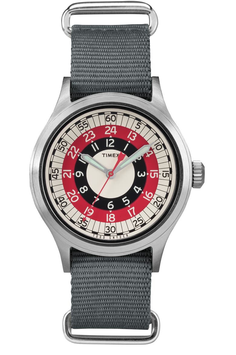 The Mod NATO Strap Watch, 40mm, Main, color, SILVER/ WHITE