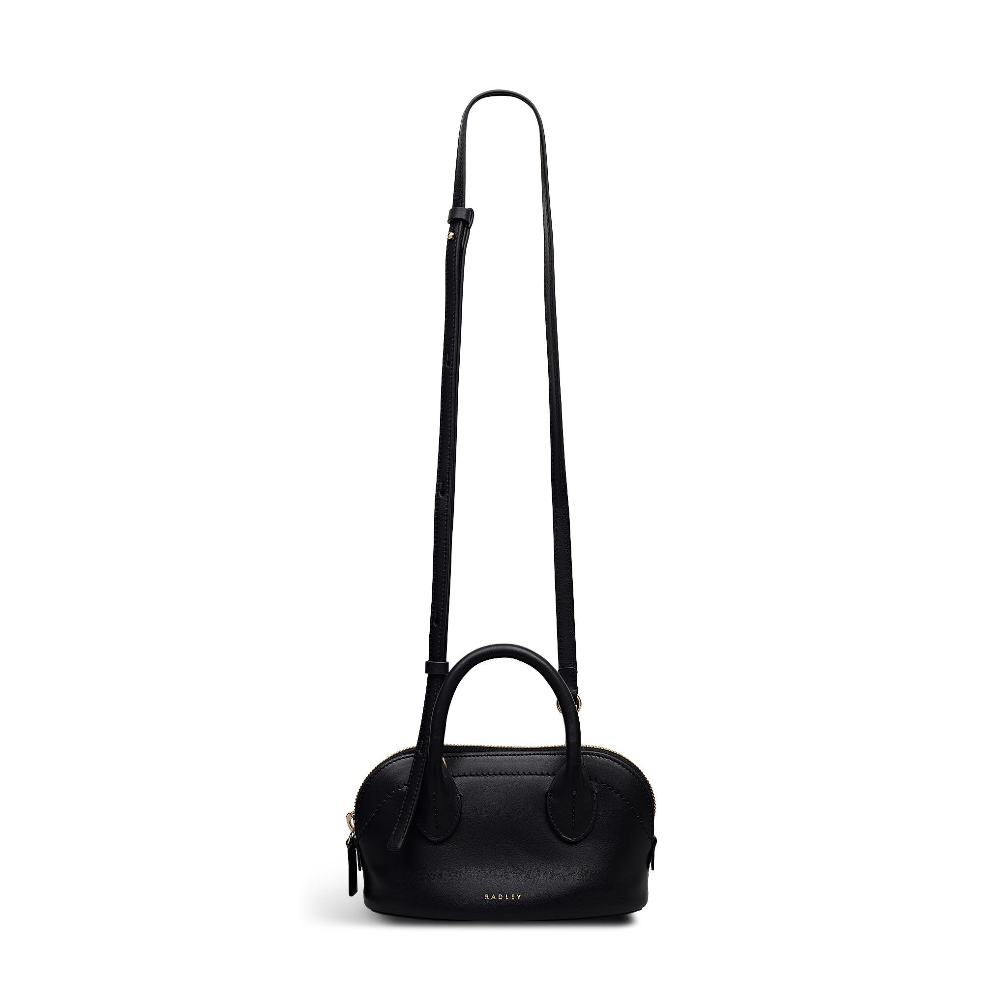 Radley The Muriel Micro Ziptop Satchel Bag, Main, color, Black