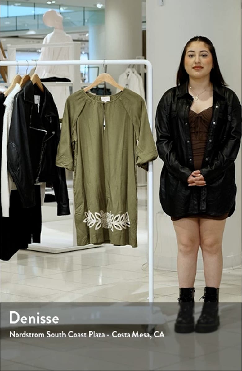 Krista Embroidered Detail Trapeze Minidress, sales video thumbnail