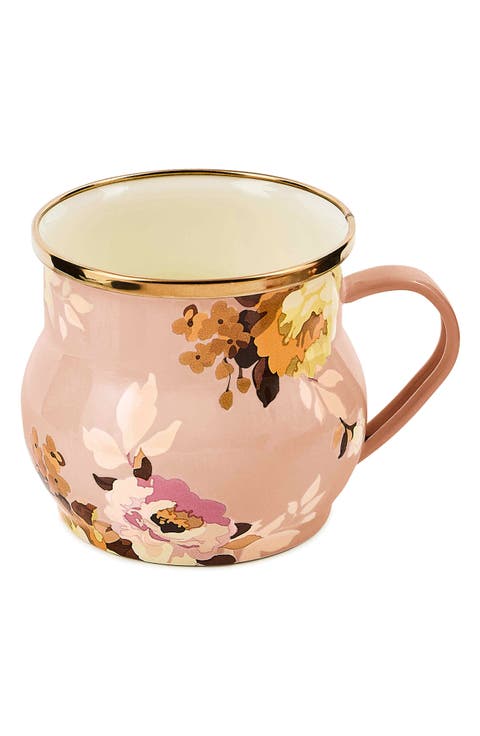 Wild Rose Mauve Enameled Steel Mug