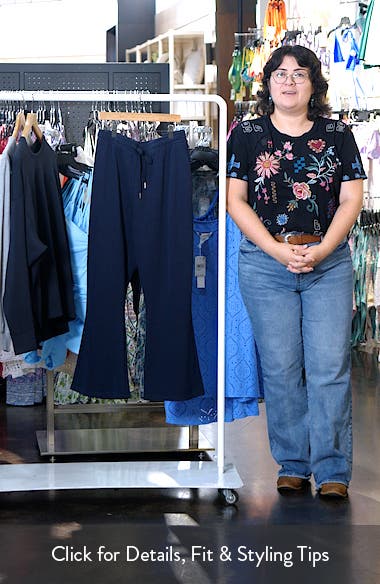 Caslon® Drawstring Terry Flare Pants (Women) | Nordstromrack