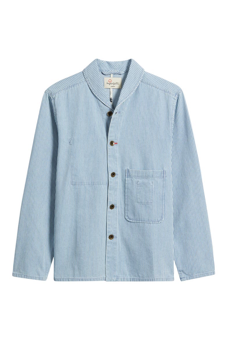 Shepherds Organic Cotton Hickory Stripe Shirt Jacket, Alternate, color, VINTAGE WASH