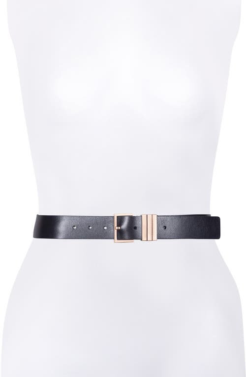 Allsaints Leather Belt In Black