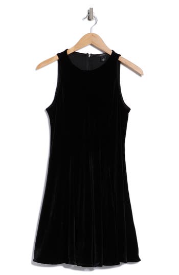Halogen ® Velour A-line Midi Dress In Black