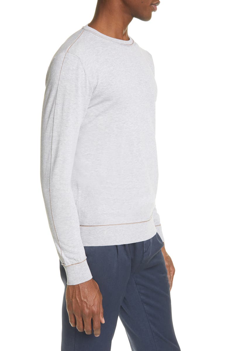 Eleventy Slim Fit Cotton Crewneck Sweater, Alternate, color,