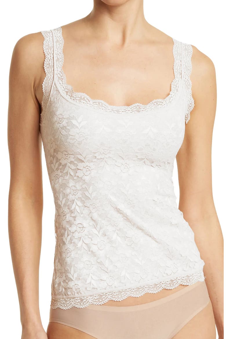 Allover Lace Lined Camisole, Main, color, WHITE