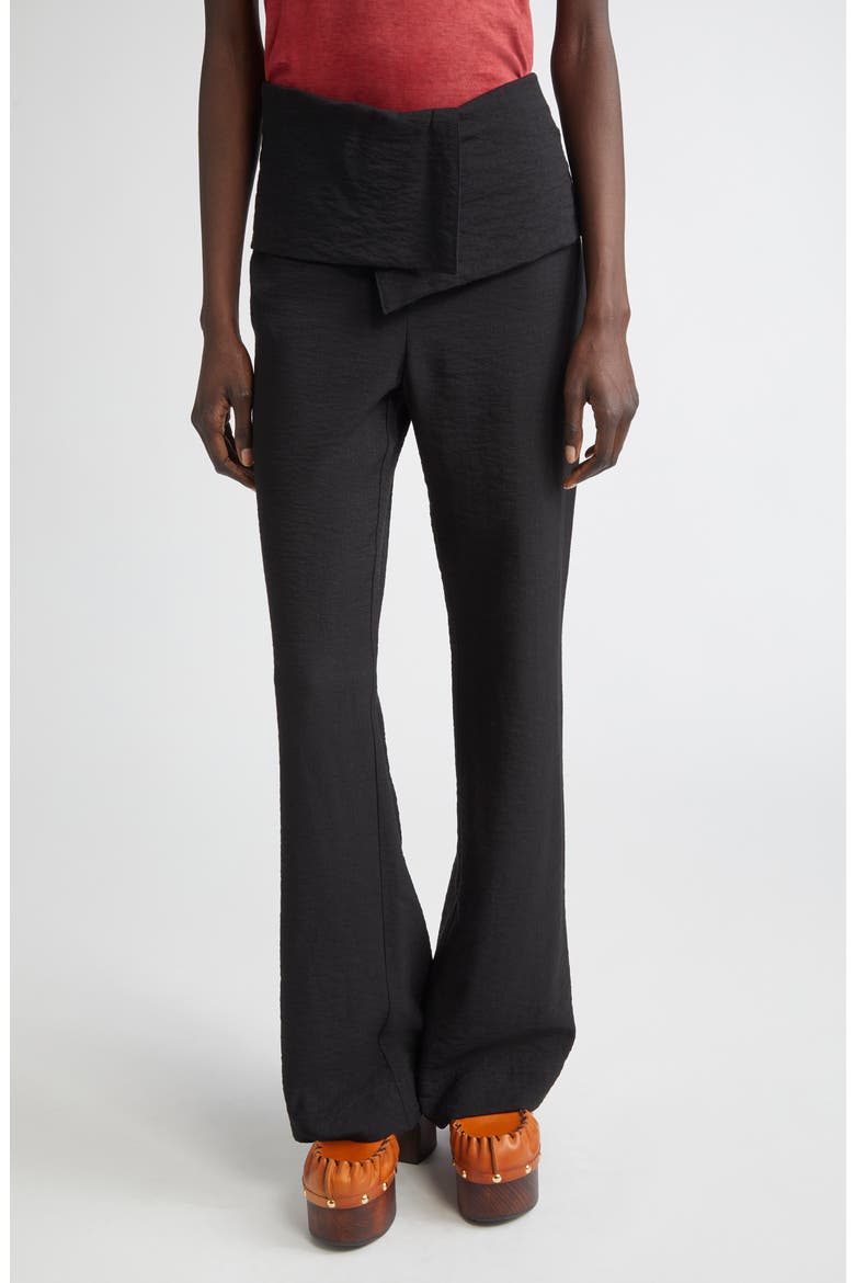 Blake Fold Over Pants, Main, color, BLACK