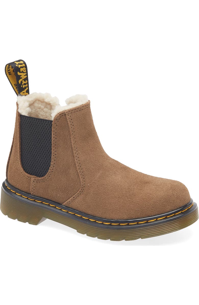 Dr. Martens Kids' 2976 Leonore Faux Fur Lined Chelsea Boot, Main, color,