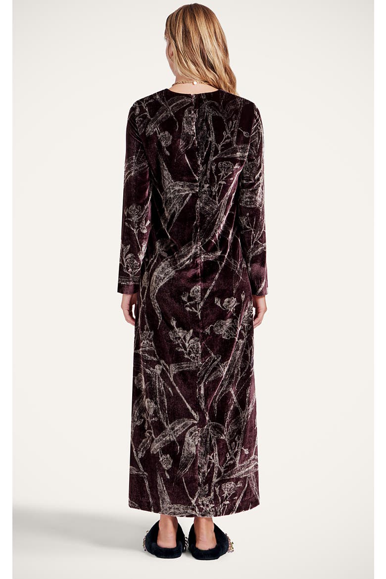 Long Sleeve Swing Dress, Alternate, color, Bamboo Burgundy