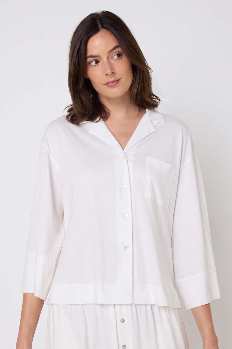 The Mariposa Pima Organic Pajama Set, Alternate, color, Cloud