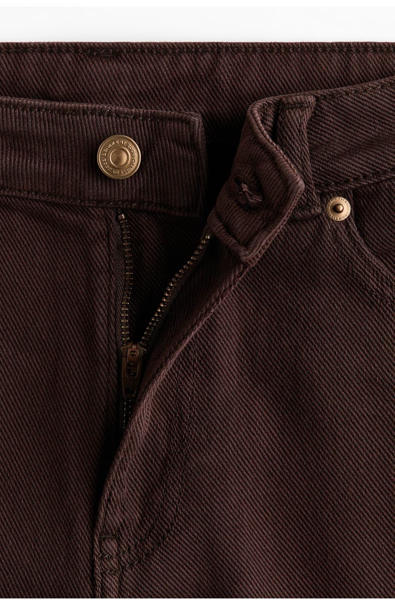 H&M Straight-leg twill pants, Alternate, color, Dark Brown
