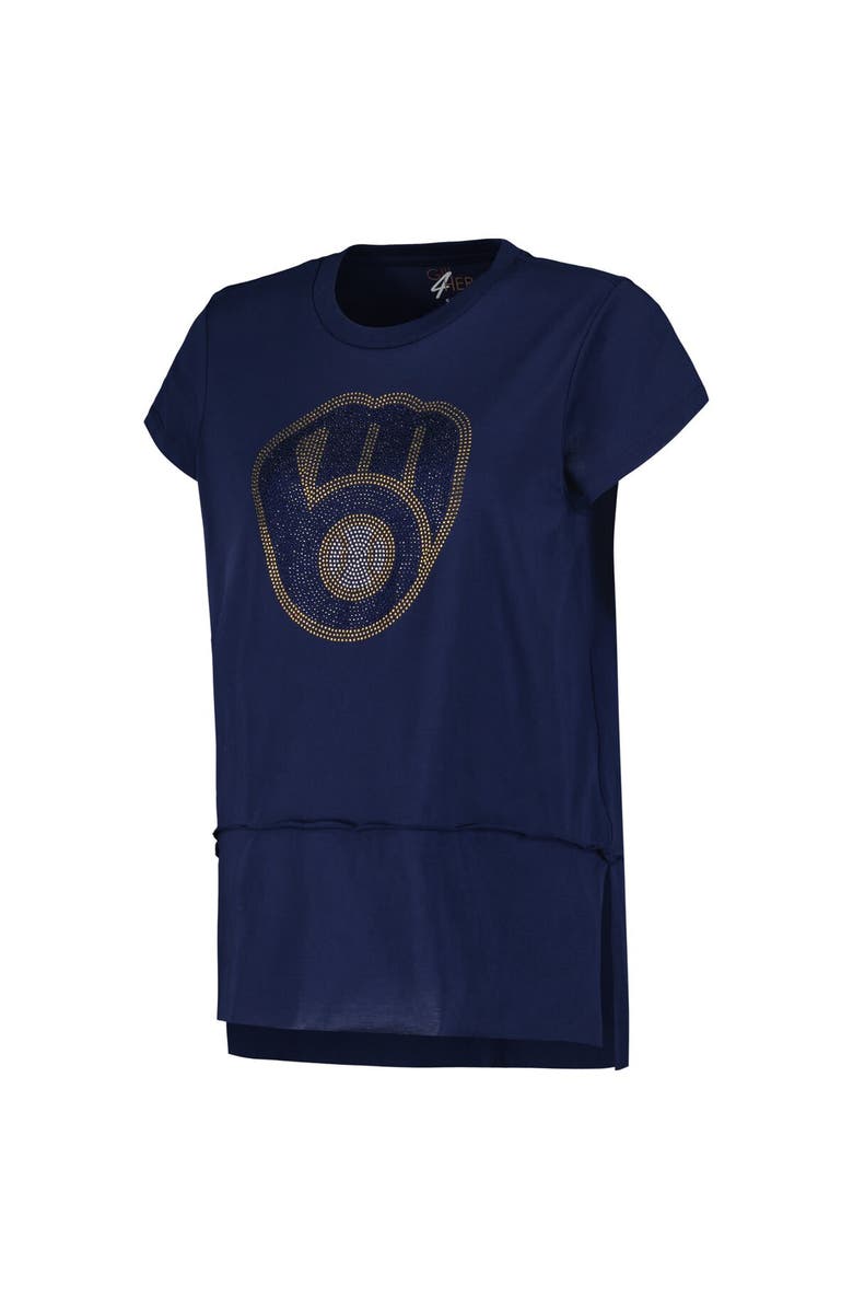 G-III 4HER BY CARL BANKS Women's G-III 4Her by Carl Banks Navy Milwaukee Brewers Cheer Fashion T-Shirt, Alternate, color,