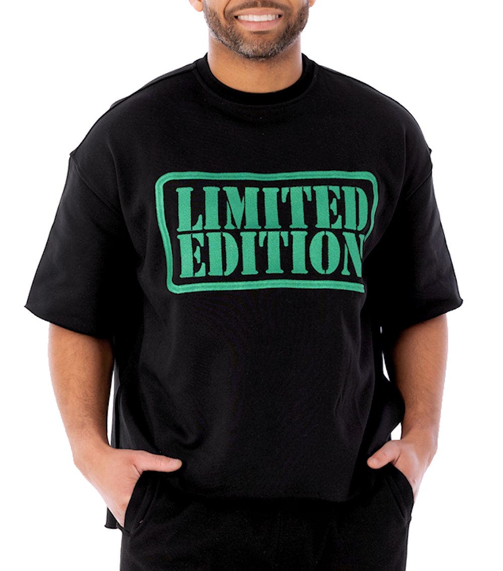 Dai Moda Menswear Limited Edition Split Hem Sweatshirt in Black 