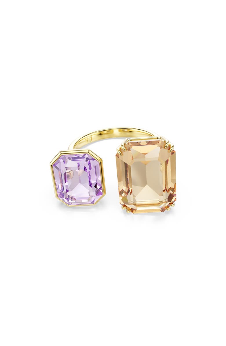 Swarovski Millenia Open Ring, Main, color, Gold/ Multi