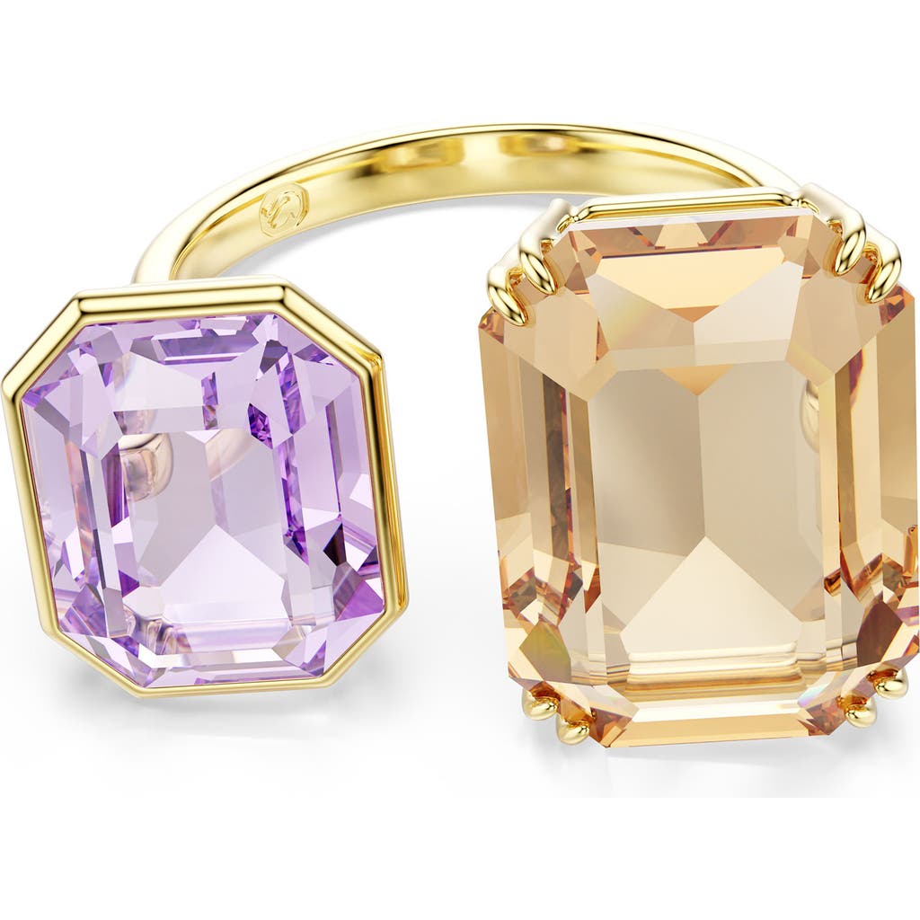 Swarovski Millenia Octagon Cut Open Ring In Gold