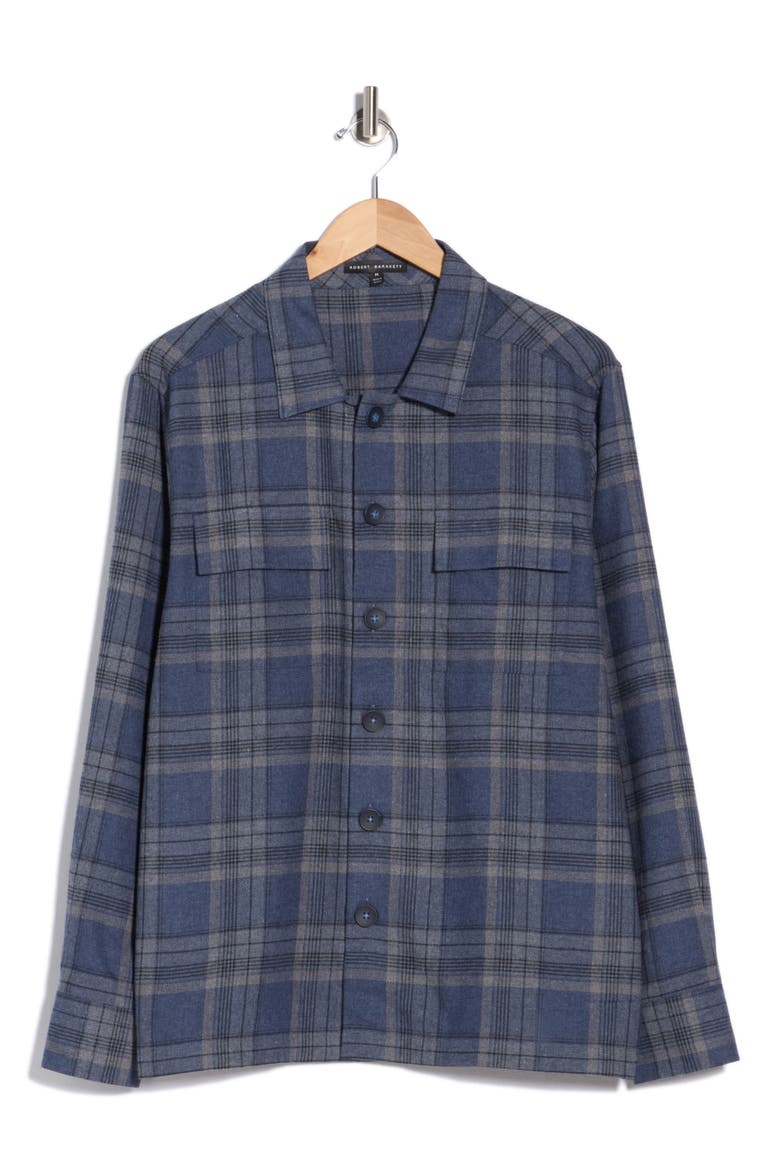 Dax Plaid Overshirt, Main, color, BLUE