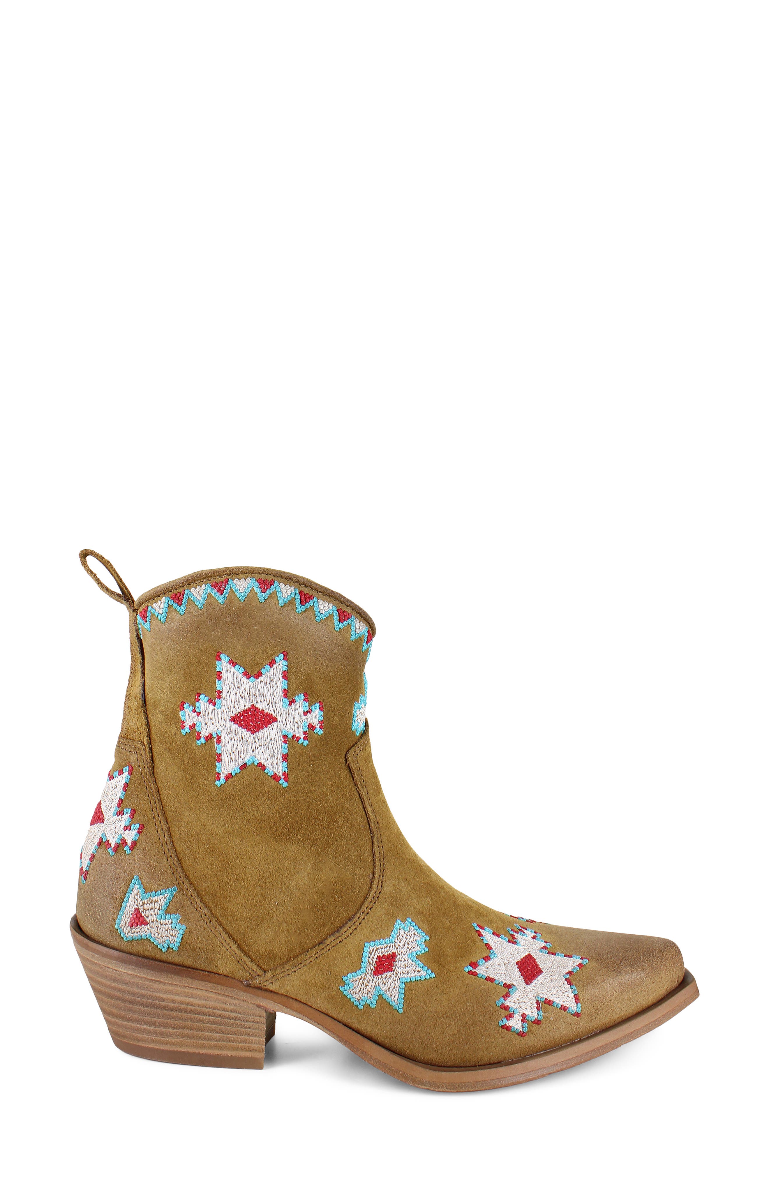 Katana Leather Western Bootie, Alternate, color, TAN SUEDE