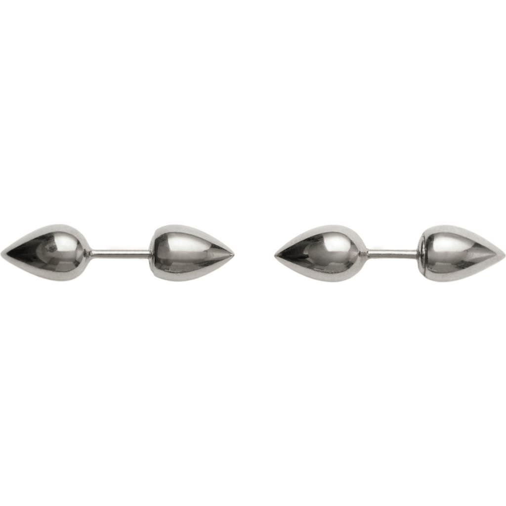 Burberry Small Spear Stud Earrings In Silver