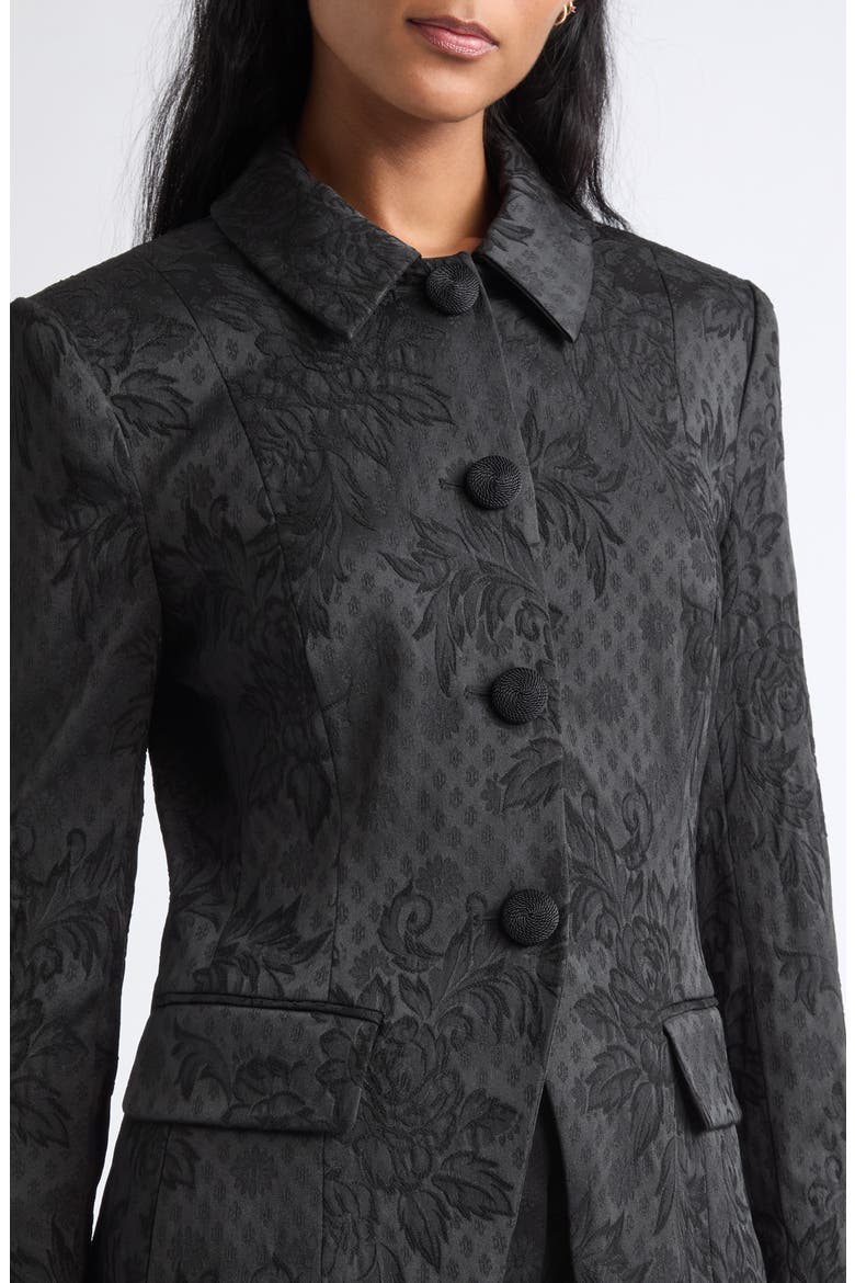 Bodie Floral Jacquard Jacket, Alternate, color, BLACK