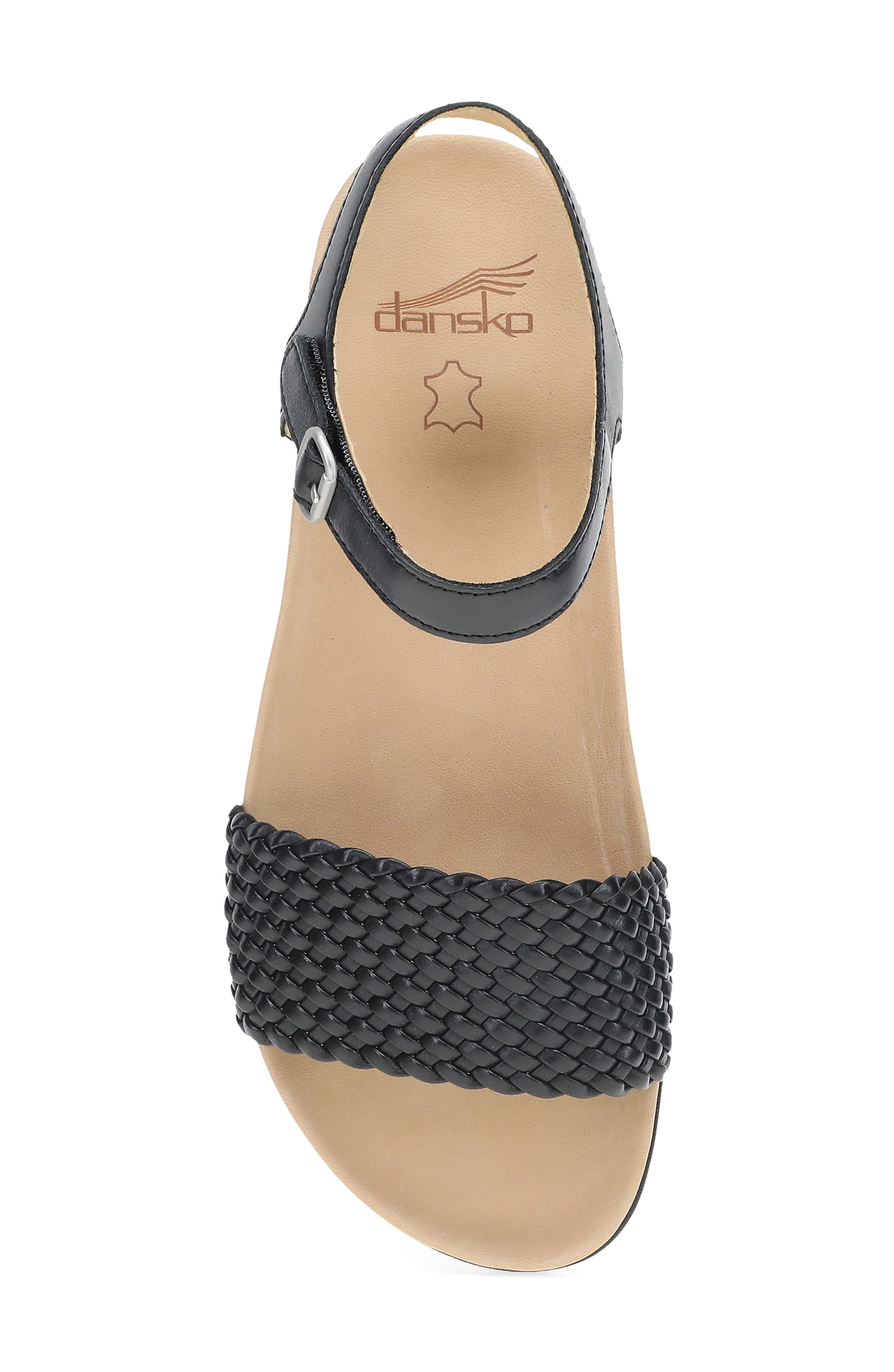 Dansko Jodie Ankle Strap Sandal, Alternate, color, Black