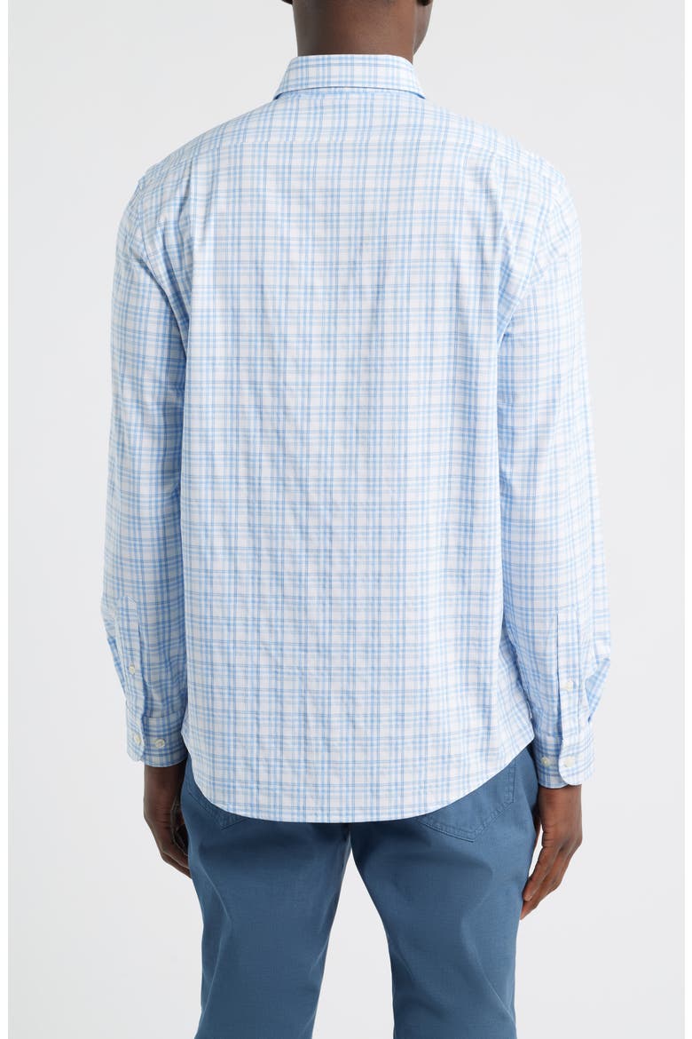 Rafael Everyday Performance Plaid Button-Up Shirt, Alternate, color, WAKE