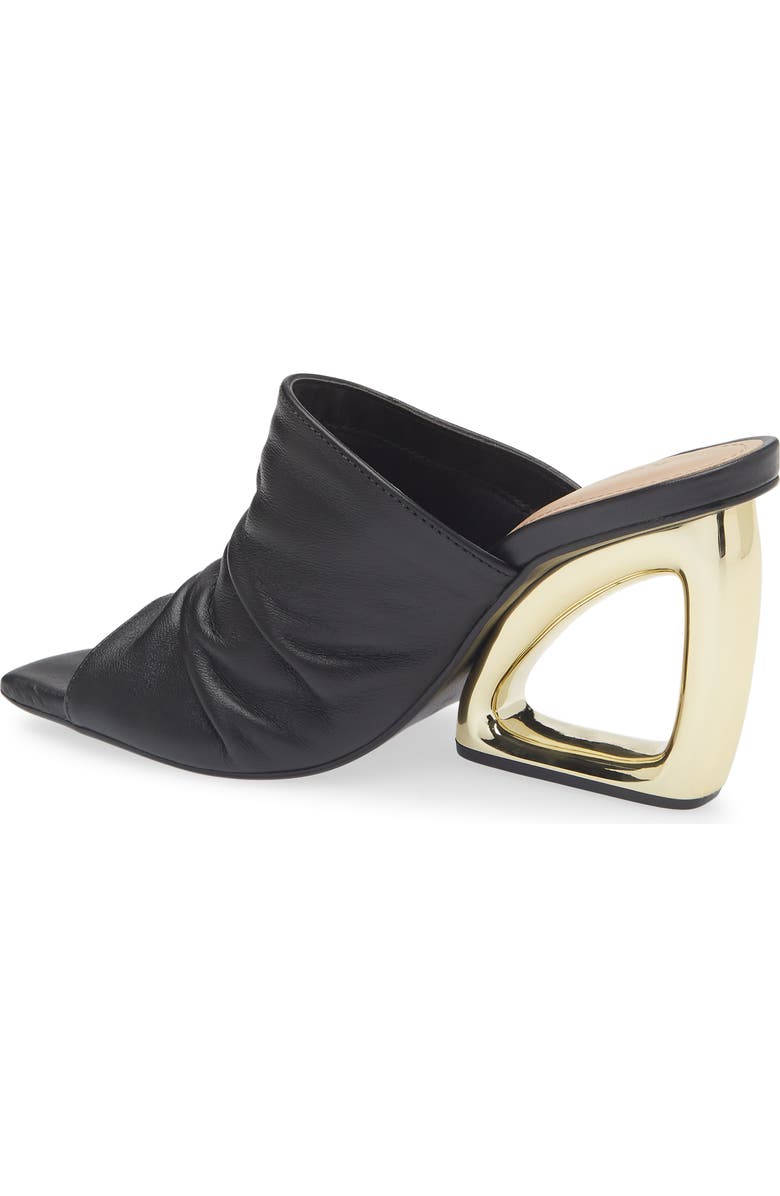 KOKO + PALENKI Ruched Wedge Sandal, Alternate, color, Black Leather