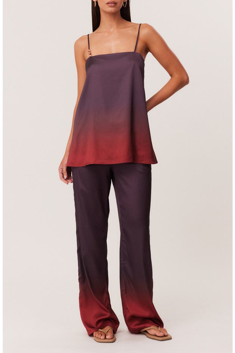 Amaya Long Line Ombré Top, Alternate, color, PLUM OMBRE