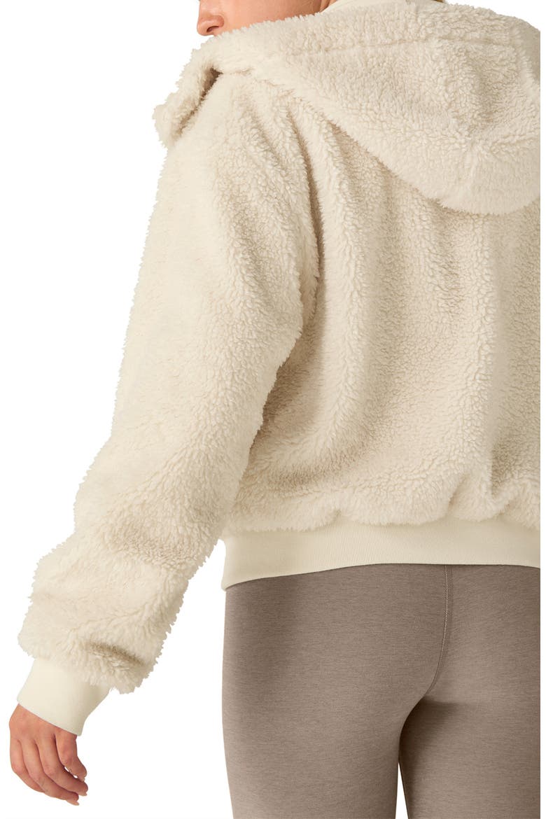 Adventure Faux Shearling Hoodie, Alternate, color, IVORY