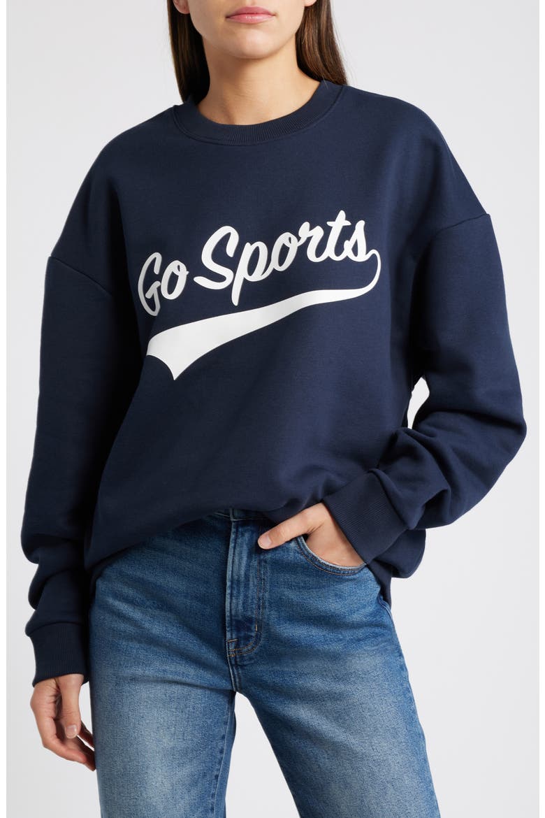 Go Sports Sweatshirt, Main, color, NAVY