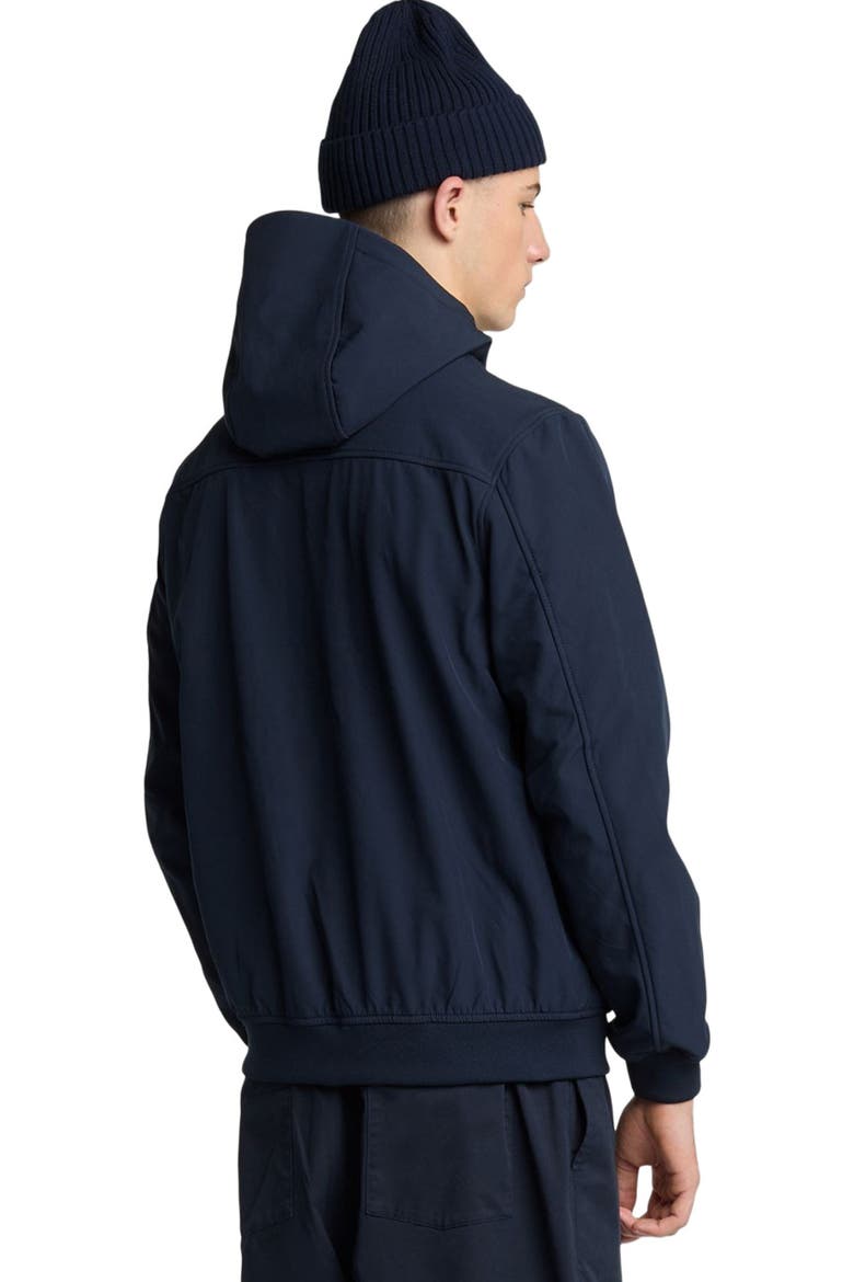 Fleece Back Softshell Jacket, Alternate, color, Dark Navy