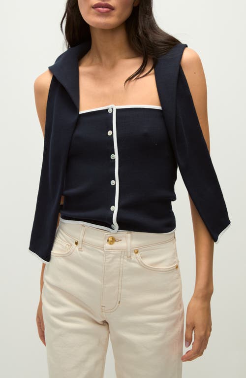 VERONICA BEARD VERONICA BEARD VALLEY STRAPLESS STRETCH COTTON KNIT TOP 
