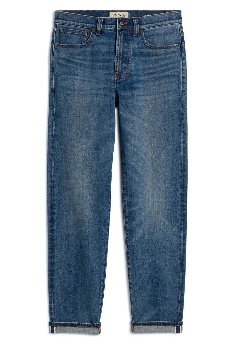 Relaxed Taper Stretch Selvedge Jeans, Alternate, color, BARRINGTON WASH