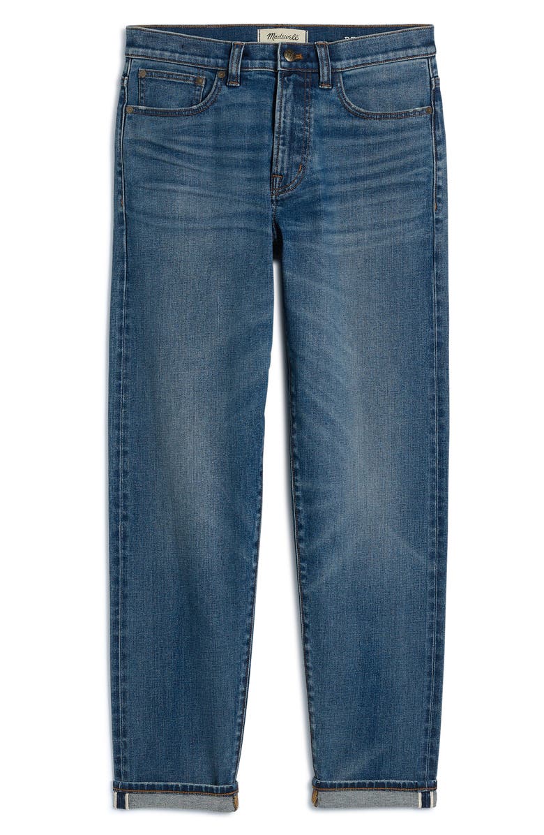 Madewell Relaxed Taper Stretch Selvedge Jeans, Alternate, color, Barrington Wash