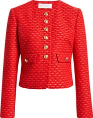 Elie Tahari The Marlena Metallic Tweed Jacket