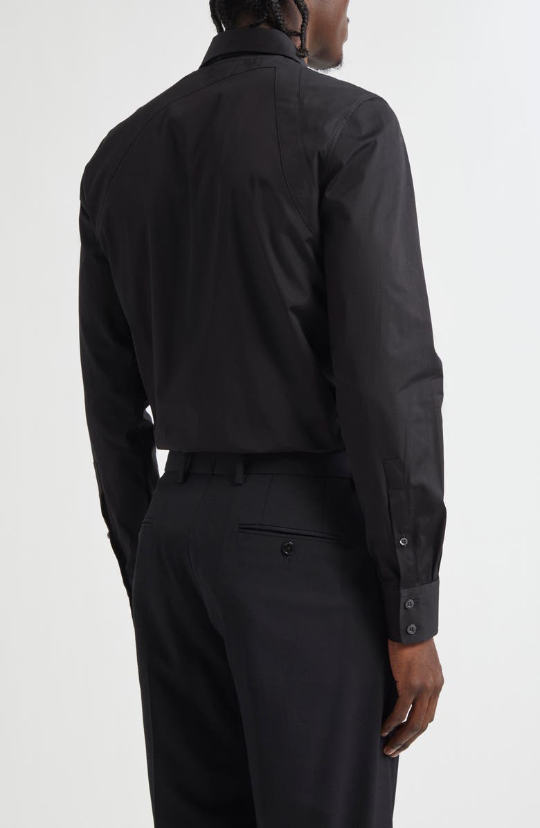 McQueen Arrow Harness Cotton Poplin Button-Up Shirt, Alternate, color, 