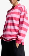 adidas Striped Quarter Zip Cotton Polo