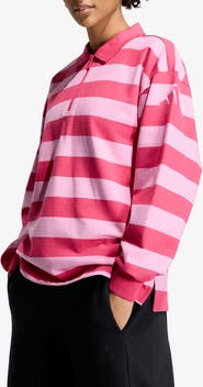 adidas Striped Quarter Zip Cotton Polo