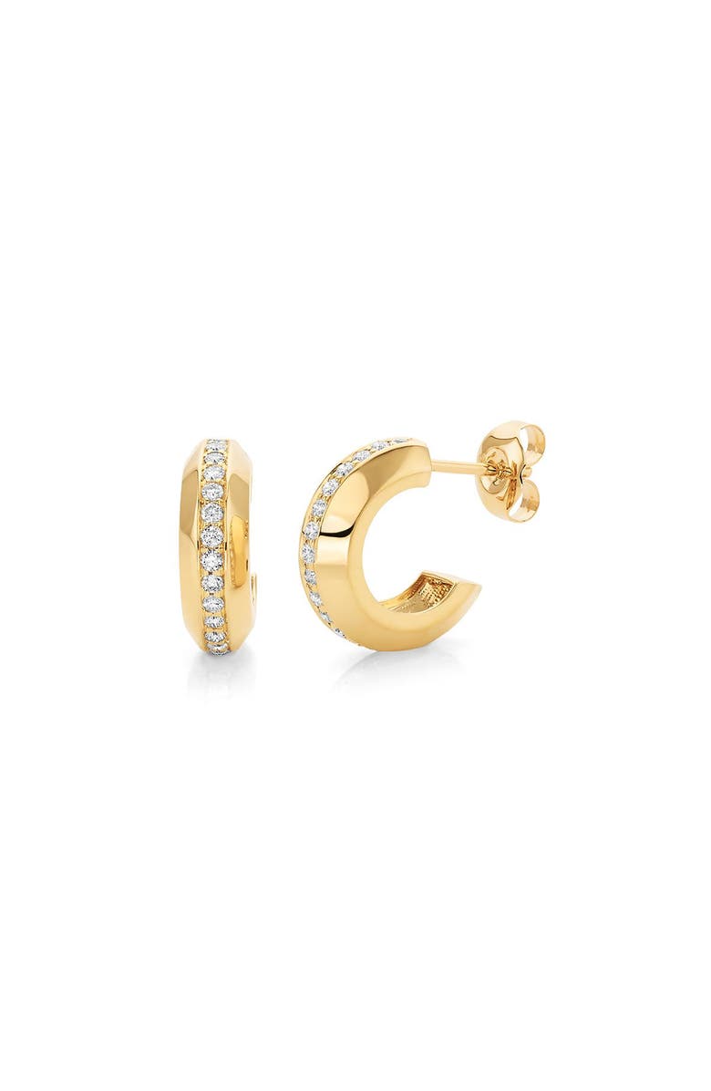 Michael M Small Orb Luxe Link Hoop Earrings, Main, color, Yellow Gold